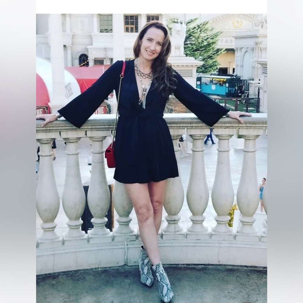 S 4 Topshop romper one piece shorts mini dress black date night